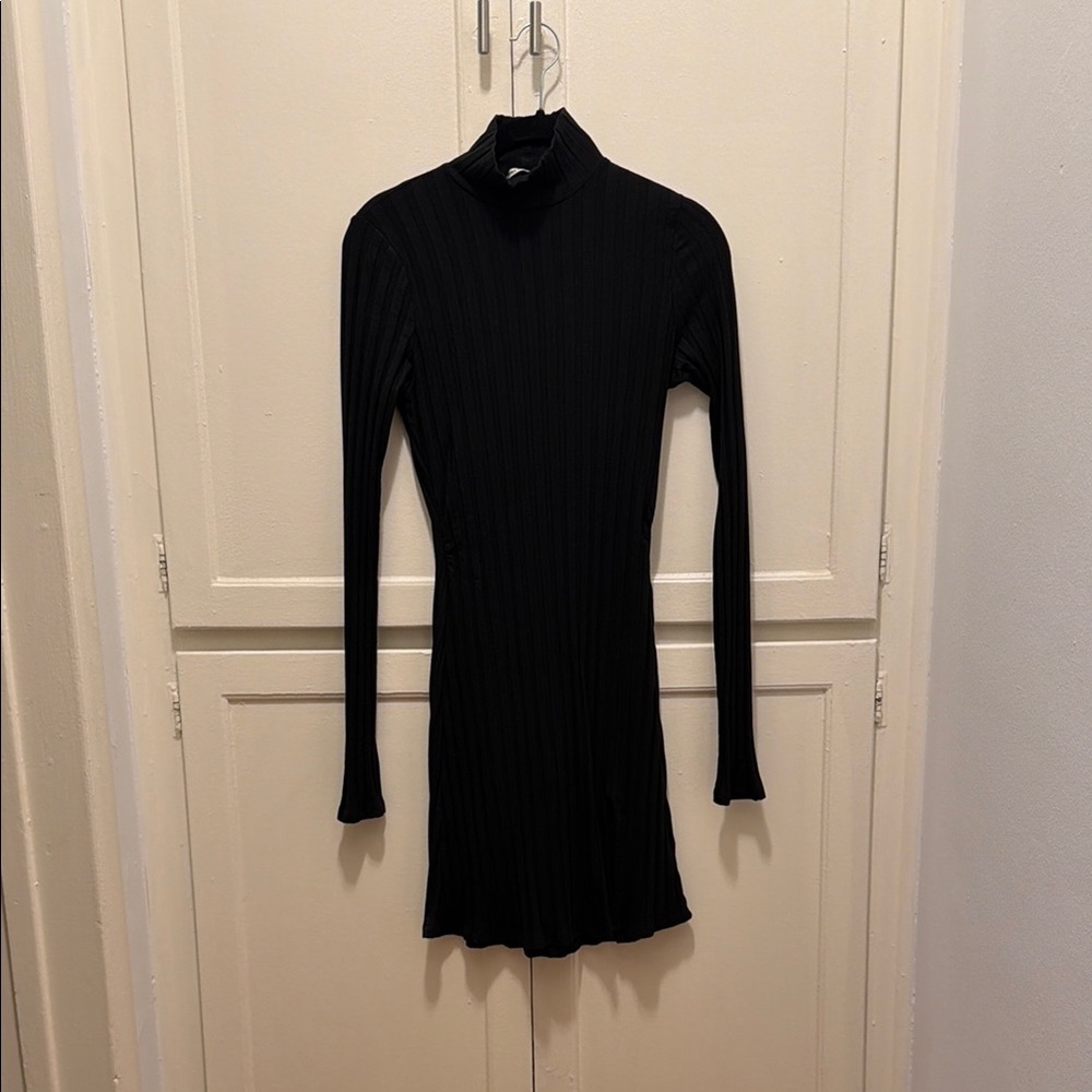 Reformation Libra knit turtleneck mini dress